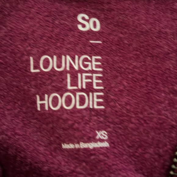 *5 for $25*   So - Lounge Life Hoodie, pullover CROPPED Sweatshirt, size XS - Picture 3 of 9
